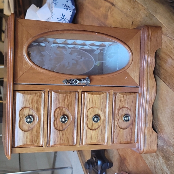 Other - Vintage Wooden Jewelry Organizer